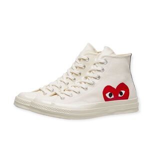 🔃Comme Des Garcons White Converse Chuck Taylor Sneakers
